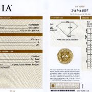 Diamant 0,70 ct., G, VS1, certificare GIA 2467466057