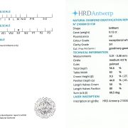Diamant natural 0,12 ct., D, SI1, certificare HRD Antwerp
