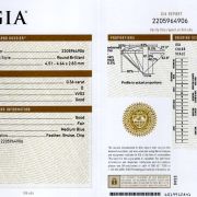 Diamant natural 0,36 ct., D, VVS2, certificare GIA