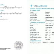 Diamant natural 0,27 ct., L, VS1, certificat HRD Antwerp