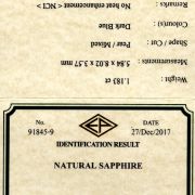 Safir 1,183 ct., Africa de Est, neincalzit, EGL Japan