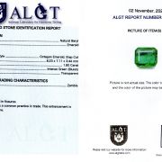 Smarald 1,80 ct., Zambia, ALGT Antwerp