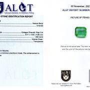 Smarald 1,88 ct., certificare ALGT Antwerp