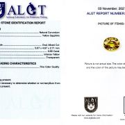 Safir 0,66 ct., Fine Color Quality, ALGT Antwerp