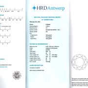 Diamant natural 1,00 ct., D, SI2, certificare HRD Antwerp