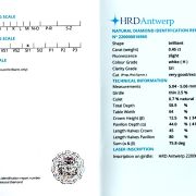 Diamant natural 0,45 ct., H, SI1, certificare HRD Antwerp