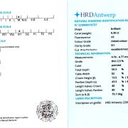Diamant natural 0,39 ct., M, SI1, EXC, certificare HRD Antwerp