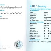 Diamant natural 0,41 ct., E, VVS2, certificare HRD Antwerp
