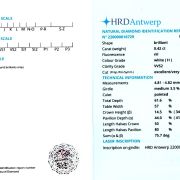 Diamant natural 0,42 ct., H, VVS2, certificare HRD Antwerp