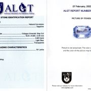 Safir 2,80 ct., Sri Lanka, neincalzit, certificare ALGT Antwerp