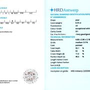 Diamant 0,25 ct., E, SI1, certificare HRD Antwerp