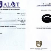 Safir 0,89 ct., Australia, neincalzit, ALGT Antwerp