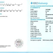 Diamant 0,14 ct., D, VS1, certificare HRD Antwerp
