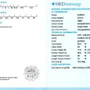 Diamant natural 0,22 ct., D, LC, certificare HRD Antwerp