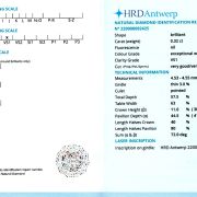 Diamant natural 0,32 ct., E, VS1, certificare HRD Antwerp