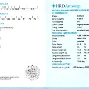 Diamant natural 0,36 ct., J, VVS1, certificare HRD Antwerp