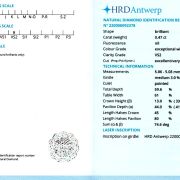 Diamant natural 0,47 ct., E, VS2, certificare HRD Antwerp