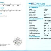 Diamant natural 0,50 ct., G, VVS2, certificare HRD Antwerp