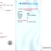 Diamant 0,18 ct., Natural Fancy vivid orange yellow, certificare HRD Antwerp