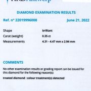 Diamant 0,35 ct., Fancy  orange, certificare HRD Antwerp