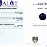Safir Royal Blue 0,77 ct., Sri Lanka/Madagascar, Extra Fine Color Quality, ALGT Antwerp