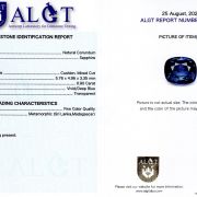 Safir 0,90 ct., Sri Lanka/ Madagascar, Fine Color Quality, ALGT Antwerp