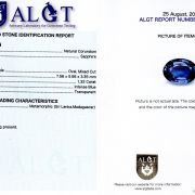 Safir 1,32 ct., Sri Lanka/Madagascar, ALGT Antwerp