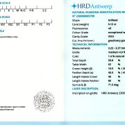 Diamant natural 0,12 ct., E, VVS1, certificare HRD Antwerp