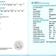 Diamant natural 0,13 ct., E, SI2, certificare HRD Antwerp