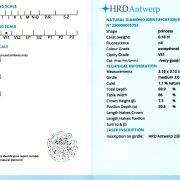 Diamant 0,18 ct., E, VS1, HRD Antwerp