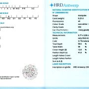 Diamant natural 0,23 ct., F, VS2, certificat HRD Antwerp