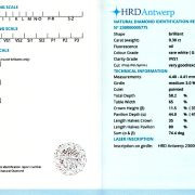 Diamant natural 0,30 ct., G, VVS1, certificare HRD Antwerp