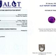 Safir 3,36 ct., Madagascar, ALGT Antwerp
