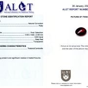 Rubin 0,63 ct., Thailanda(Cambodgia), ALGT Antwerp