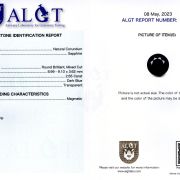 Safir 2,65 ct., neincalzit, ALGT Antwerp