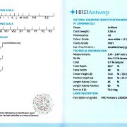Diamant natural 0,58 ct., F, VVS1, certificare HRD Antwerp