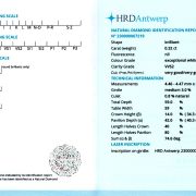 Diamant natural 0,32 ct., E, VVS2, HRD Antwerp