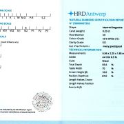 Diamant 0,23 ct., G, SI2, certificare HRD Antwerp