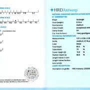 Diamant 0,16 ct., E, SI1, certificare HRD Antwerp