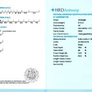 Diamant 0,12 carate, F, VVS2, certificare HRD Antwerp