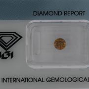 Diamant natural 0,53 ct., Fancy brownish yellowish orange, certificare IGI