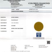 Diamant natural 0,53 ct., Fancy dark orange, certificare IGI