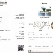 Diamant natural 0,30 ct., F, VS1, IGI 583341055
