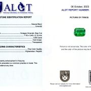 Smarald 0,56 ct., Afganistan, Panjshir, Fine Color Quality, ALGT Antwerp
