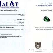 Smarald 0,32 ct., Afghanistan, Panjshir, ALGT Antwerp