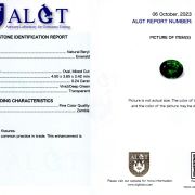 Smarald 0,24 ct., Zambia, Fine Color Quality, ALGT Antwerp
