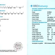Diamant natural 0,14 ct., F, LC, certificare HRD Antwerp