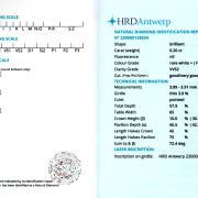 Diamant natural 0,20 ct., F, VVS2, certificare HRD Antwerp