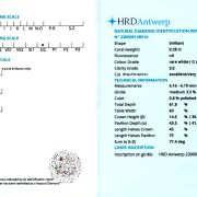 Diamant natural 0,28 ct., G, SI2, certificare HRD Antwerp