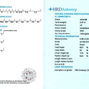 Diamant 0,37 ct., E, VVS1, certificare HRD Antwerp